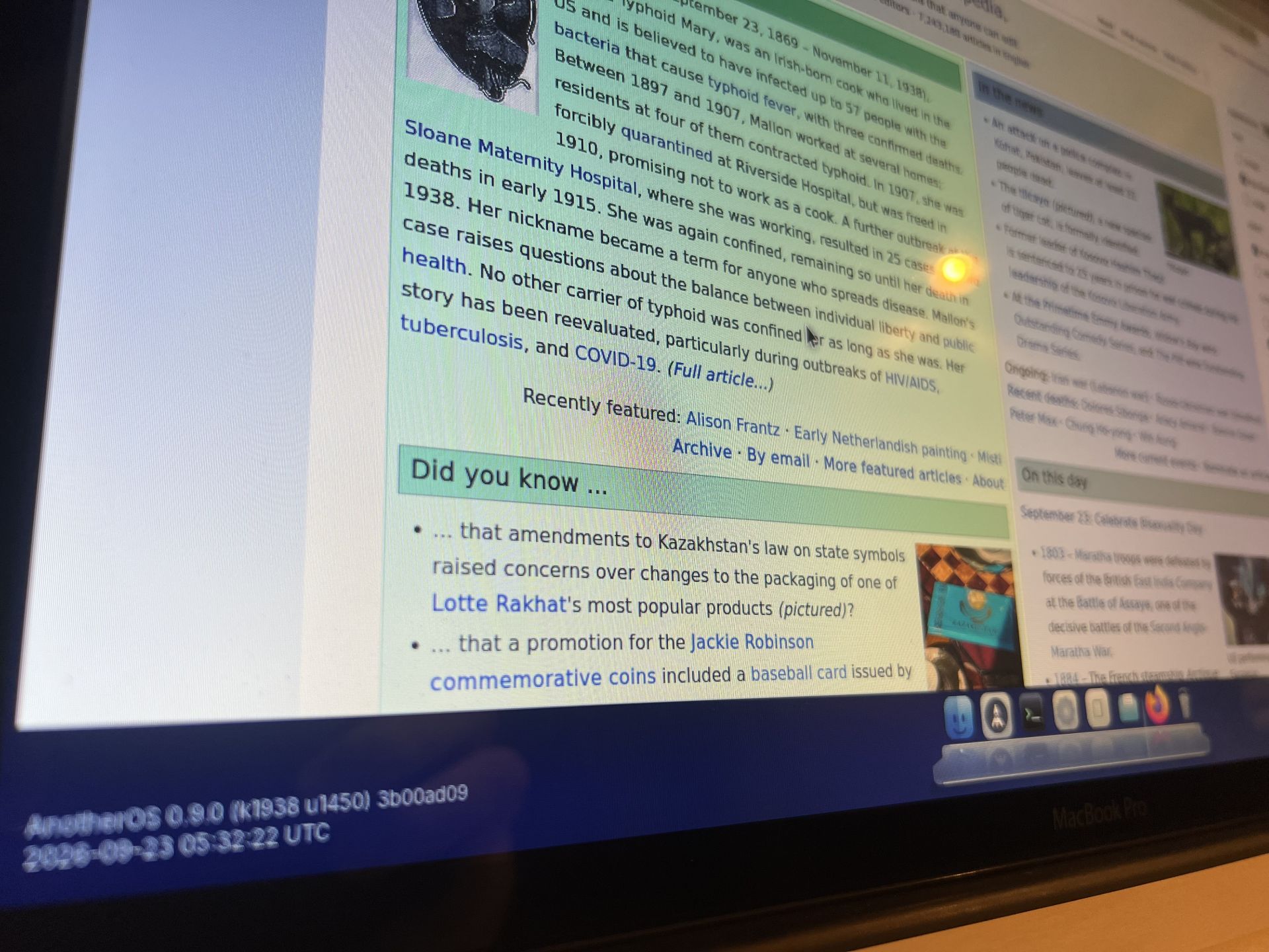 Wikipedia running on Firefox