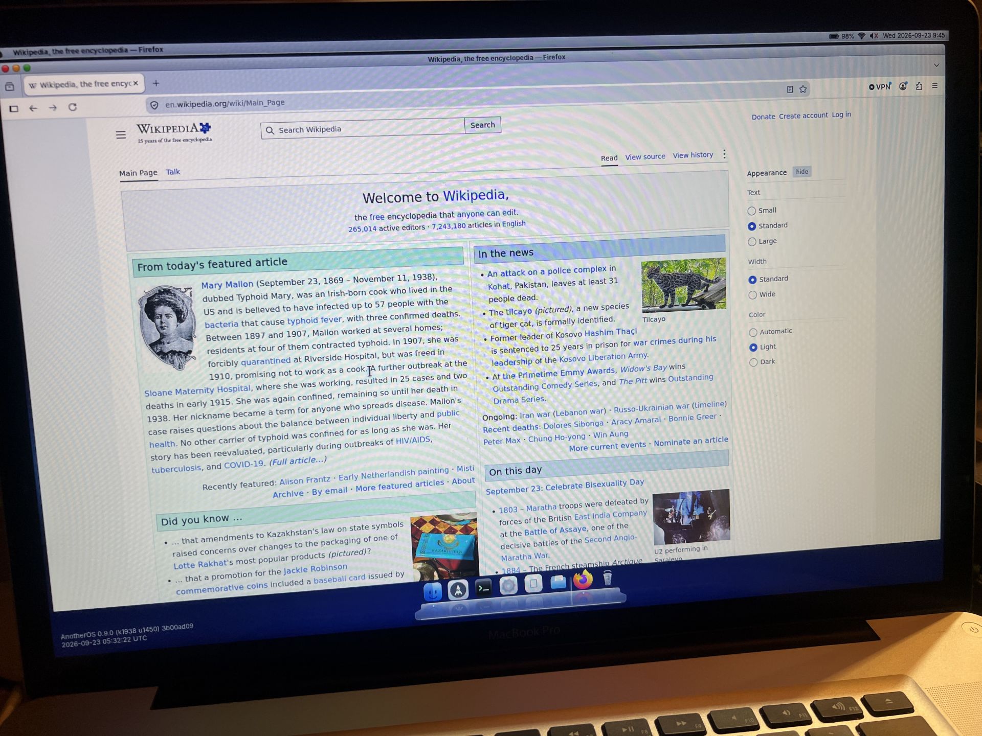 Wikipedia with Firefox