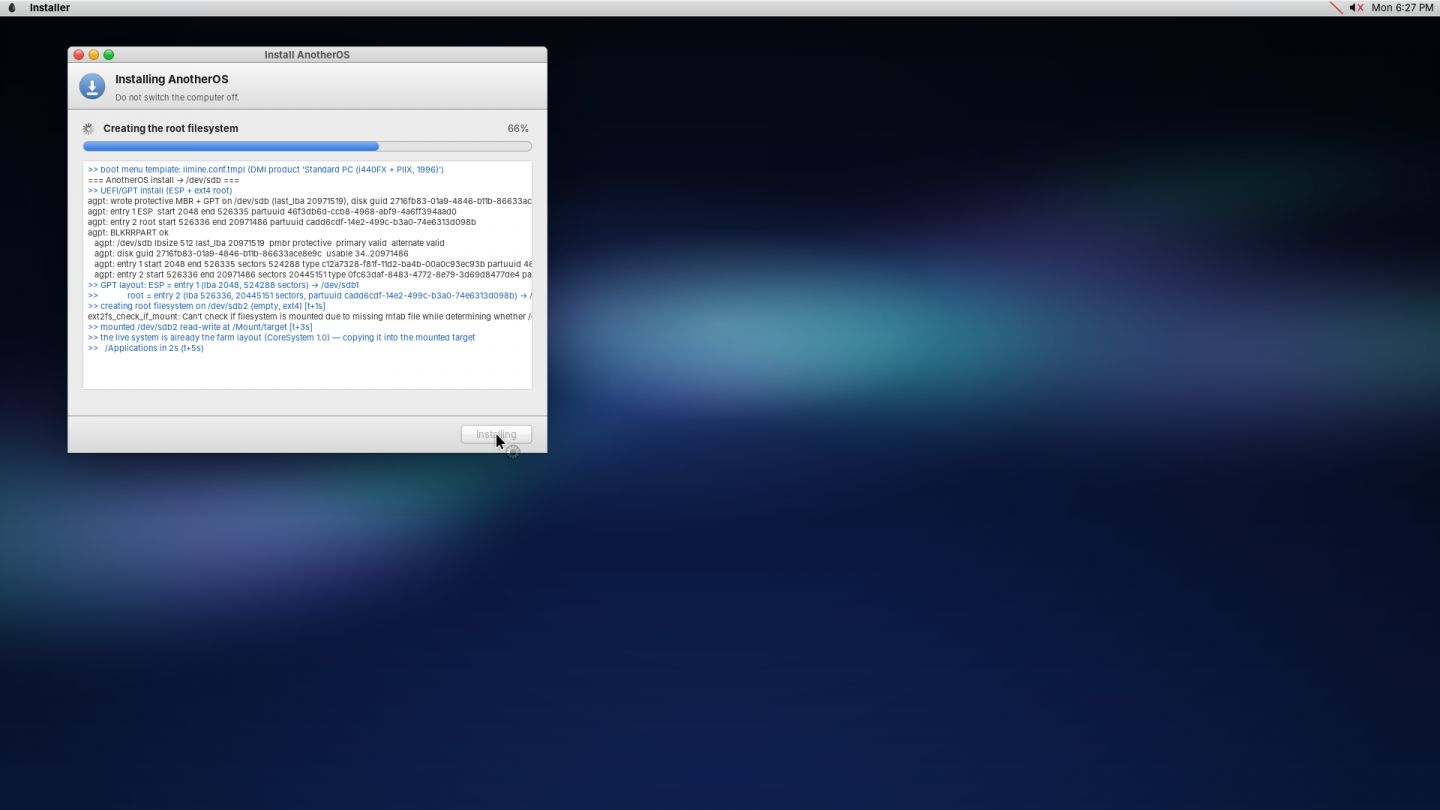 Installing AnotherOS