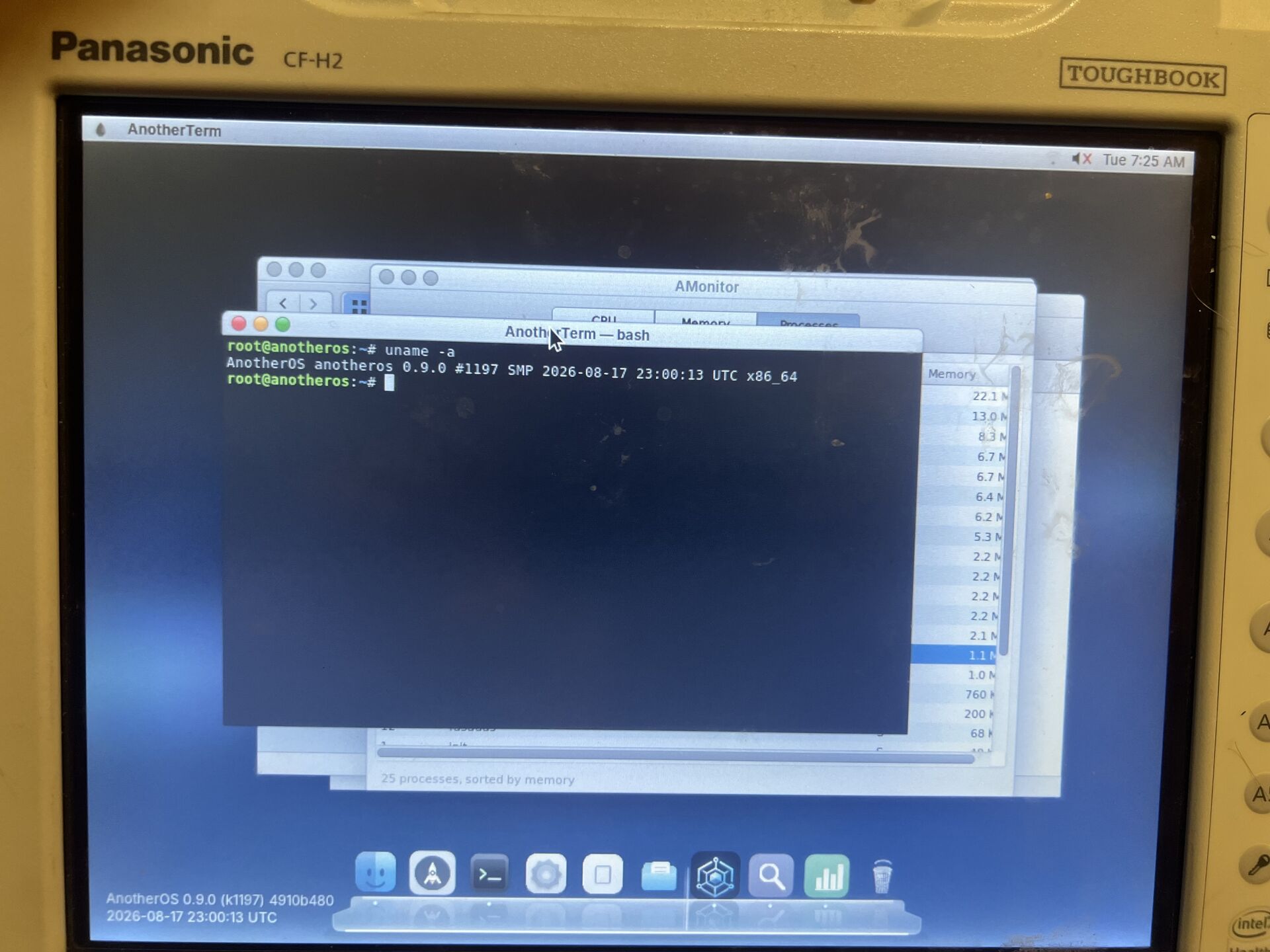On a Panasonic CF-H2