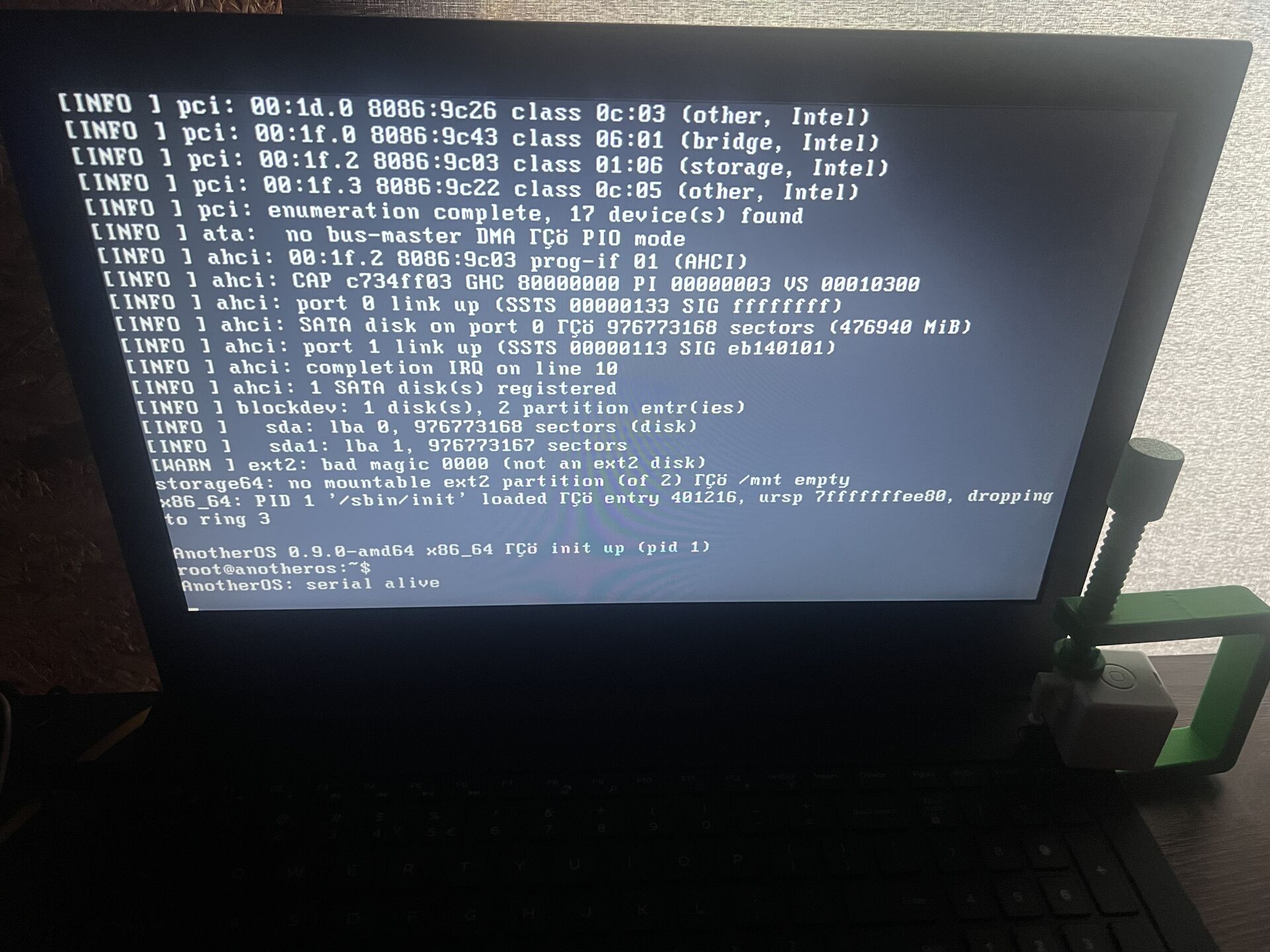 The x86_64 port, early