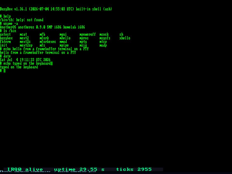 First framebuffer terminal